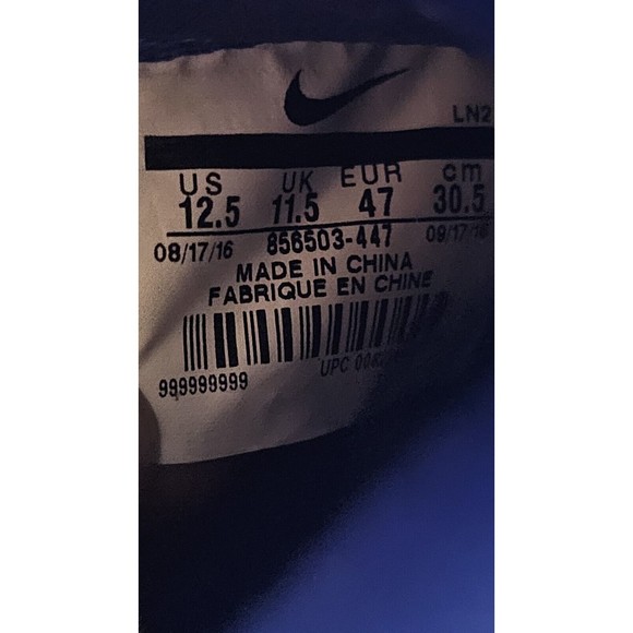 Nike Zoom Trout 3 Men's SZ 12.5 858503-447 Cleats Royal Blue & White  Baseball - Picture 8 of 8